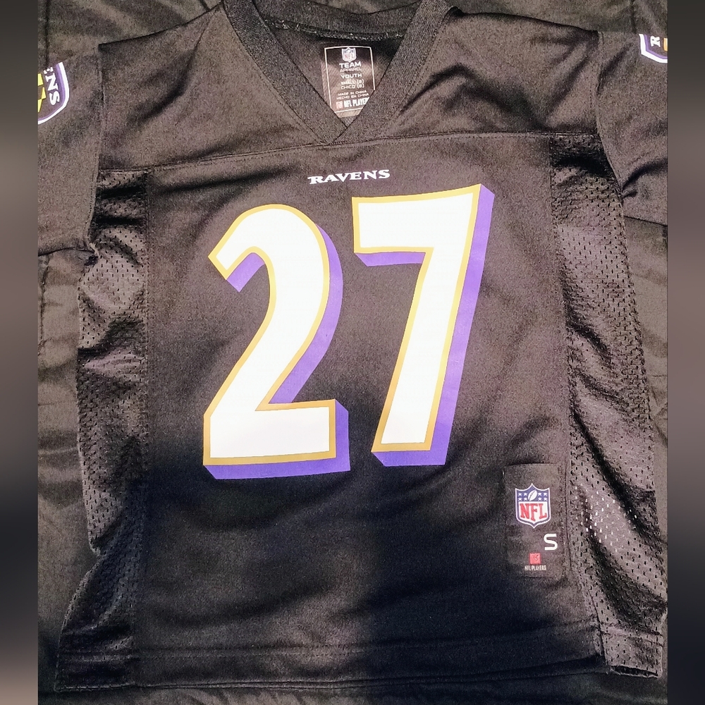 Youth Sz Small Jersey Ravens Ray Rice #27 Black